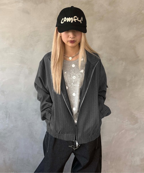 sedacle（セダクル）の「ストライプトラックジャケット（その他アウター・メンズ・ネイビー/グレー・MEDIUM/LARGE）」の6枚目の写真