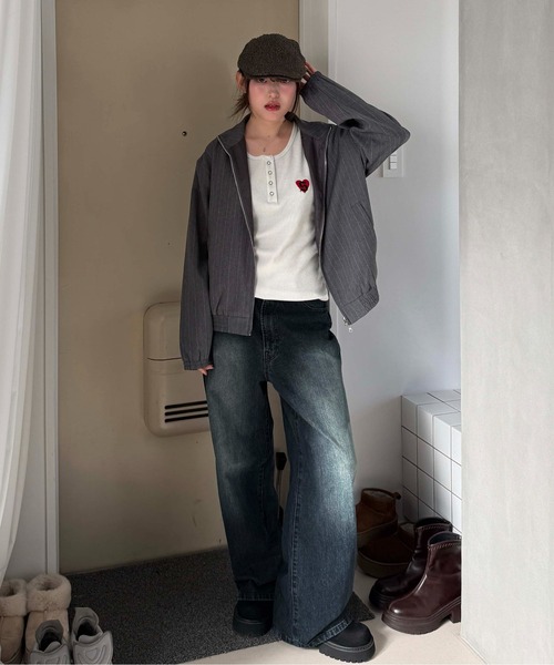 sedacle（セダクル）の「ストライプトラックジャケット（その他アウター・メンズ・ネイビー/グレー・MEDIUM/LARGE）」の16枚目の写真