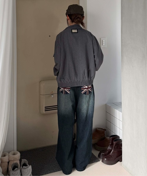 sedacle（セダクル）の「ストライプトラックジャケット（その他アウター・メンズ・ネイビー/グレー・MEDIUM/LARGE）」の13枚目の写真