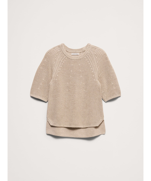 Banana Republic（バナナリパブリック）の「コットン パフスリーブ セーター（ニット/セーター・レディース・アイボリー/ナチュラル/ブルー・L/S/M/XS）」の5枚目の写真