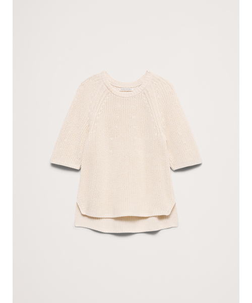 Banana Republic（バナナリパブリック）の「コットン パフスリーブ セーター（ニット/セーター・レディース・アイボリー/ナチュラル/ブルー・L/S/M/XS）」の6枚目の写真