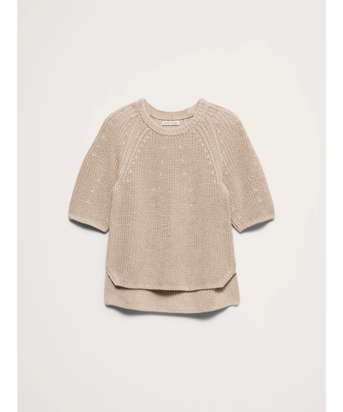 Banana Republic（バナナリパブリック）の「コットン パフスリーブ セーター（ニット/セーター・レディース・アイボリー/ナチュラル/ブルー・L/S/M/XS）」の2枚目の写真