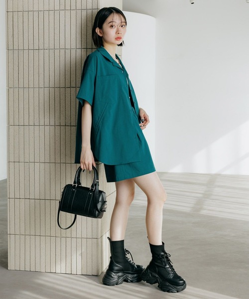 PAGEBOY(ページボーイ)の「クールイージーダブルウエストショートパンツ【セットアップ対応】(その他パンツ・レディース・グリーン/ブラック・FREE)」の12枚目の写真