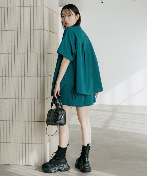 PAGEBOY(ページボーイ)の「クールイージーダブルウエストショートパンツ【セットアップ対応】(その他パンツ・レディース・グリーン/ブラック・FREE)」の13枚目の写真