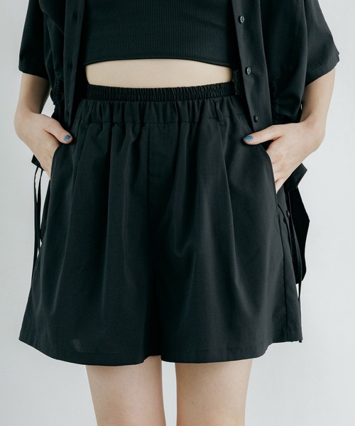 PAGEBOY(ページボーイ)の「クールイージーダブルウエストショートパンツ【セットアップ対応】(その他パンツ・レディース・グリーン/ブラック・FREE)」の7枚目の写真