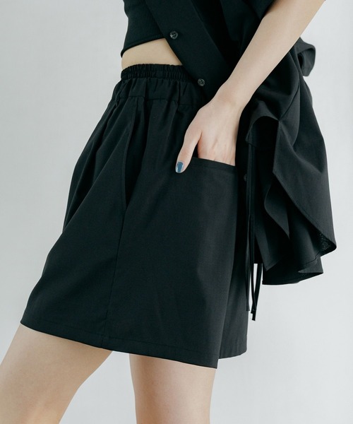 PAGEBOY(ページボーイ)の「クールイージーダブルウエストショートパンツ【セットアップ対応】(その他パンツ・レディース・グリーン/ブラック・FREE)」の9枚目の写真