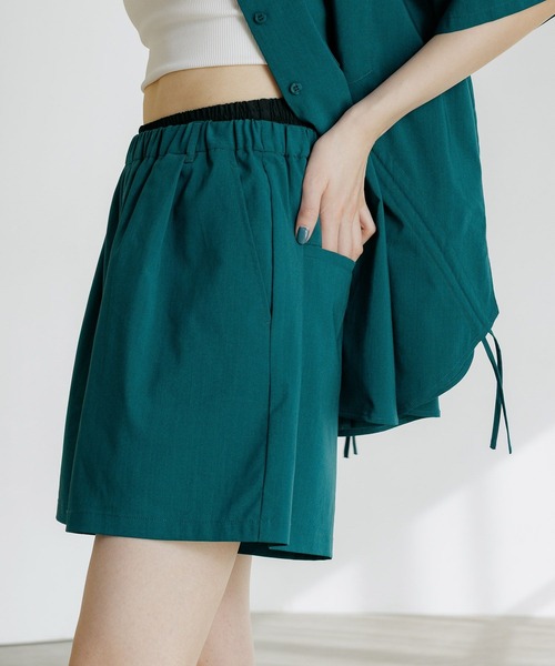 PAGEBOY(ページボーイ)の「クールイージーダブルウエストショートパンツ【セットアップ対応】(その他パンツ・レディース・グリーン/ブラック・FREE)」の14枚目の写真