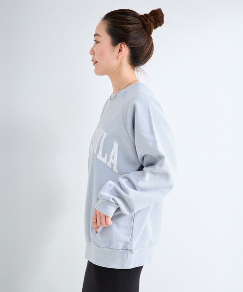 B.C STOCK（ベーセーストック）の「athletic wear MASON / アスレティックウェア メイソン 別注 ロゴスウェット（スウェット・レディース・グリーン/ブラウン/ホワイト/サックスブルー/オレンジ・FREE）」の13枚目の写真