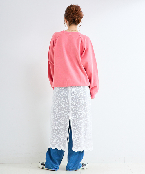 B.C STOCK（ベーセーストック）の「athletic wear MASON / アスレティックウェア メイソン 別注 ロゴスウェット（スウェット・レディース・グリーン/ブラウン/ホワイト/サックスブルー/オレンジ・FREE）」の17枚目の写真