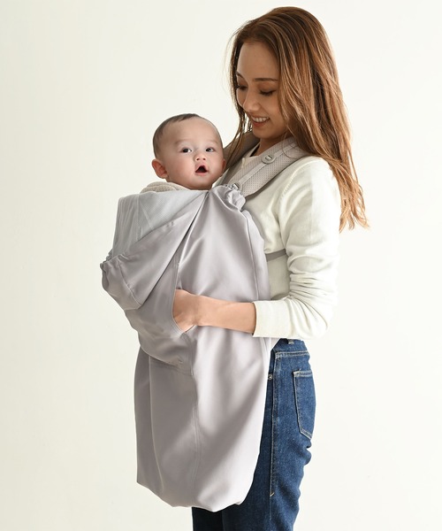 PUPPAPUPO(プッパプーポ)の「【UVカット】 抱っこ紐 ケープ(抱っこ紐/ベルトカバー/スリング・レディース・グレー/グレイッシュベージュ・FREE)」の2枚目の写真