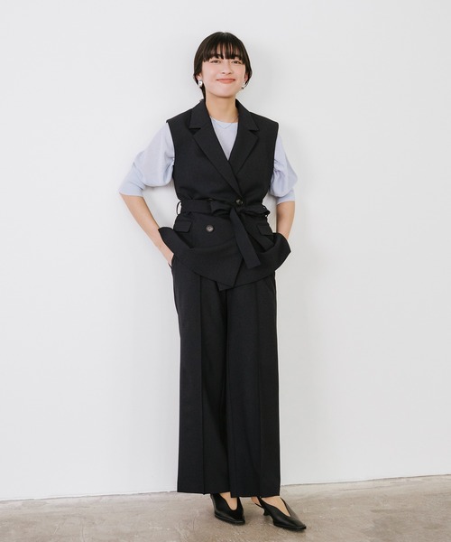 Sirin（シリン）の「≪セットアップ可≫ リネンライクワイドイージーパンツ【2サイズ展開】（その他パンツ・レディース・ベージュ/ネイビー・SMALL/X-SMALL）」の14枚目の写真