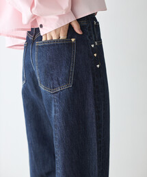 Firsthand（ファーストハンド）の「Firsthand/ファーストハンド ハートスタッズ カーヴィーデニム / ワイドシルエット（デニムパンツ）」