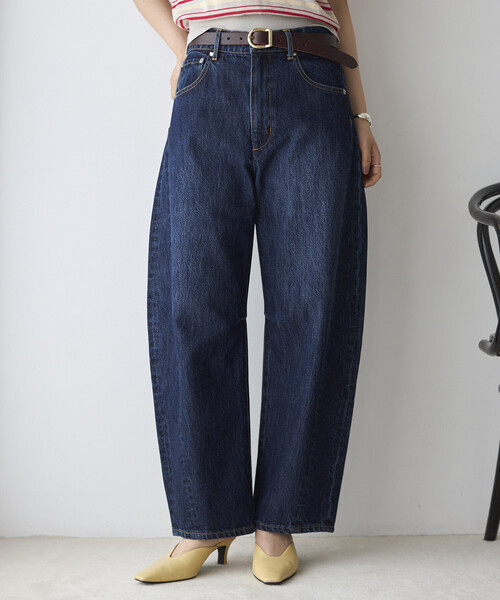 Firsthand（ファーストハンド）の「Firsthand/ファーストハンド ハートスタッズ カーヴィーデニム / ワイドシルエット（デニムパンツ・レディース・ブルー/ホワイト・X-SMALL/SMALL/MEDIUM）」の5枚目の写真