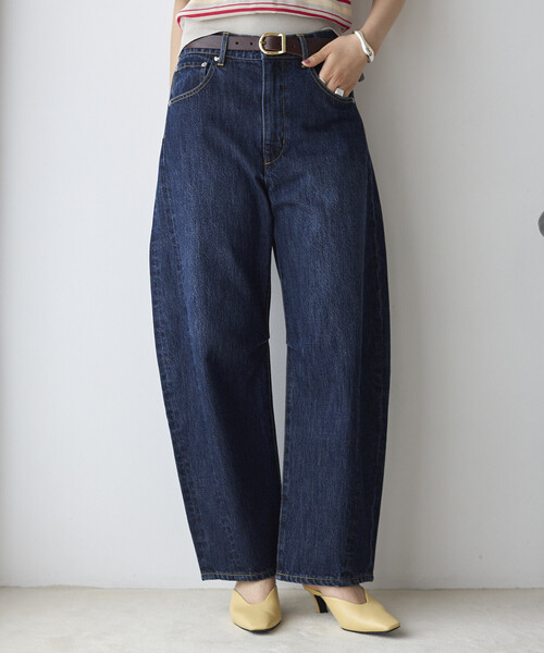 Firsthand（ファーストハンド）の「Firsthand/ファーストハンド ハートスタッズ カーヴィーデニム / ワイドシルエット（デニムパンツ・レディース・ブルー/ホワイト・X-SMALL/SMALL/MEDIUM）」の6枚目の写真