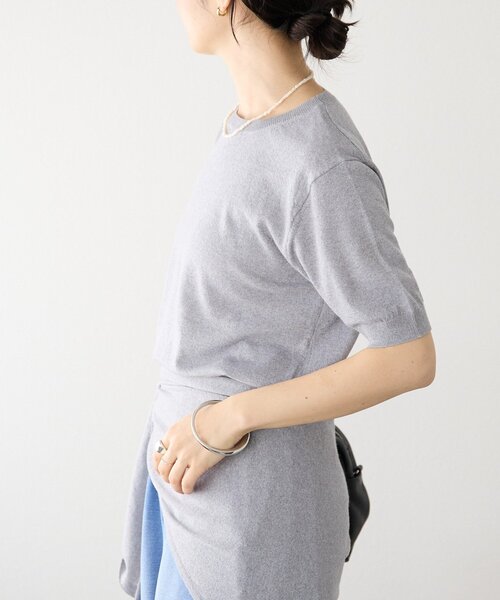 RIVE DROITE(リヴドロワ)の「予約【A・MONN(アモン)】HALF SLEEVE KNIT(ニット/セーター・レディース・グレー/チャコールグレー/グリーン・FREE)」の14枚目の写真