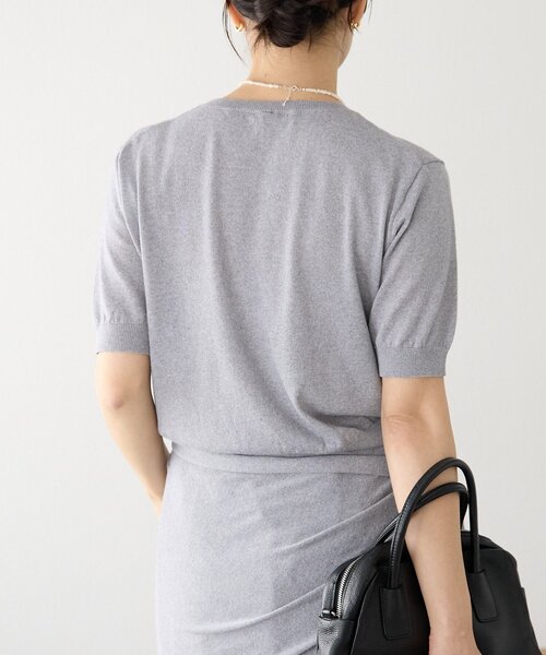 RIVE DROITE(リヴドロワ)の「予約【A・MONN(アモン)】HALF SLEEVE KNIT(ニット/セーター・レディース・グレー/チャコールグレー/グリーン・FREE)」の15枚目の写真