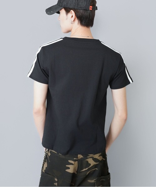 SPINNS（スピンズ）の「短丈フレイムロゴ半袖Tシャツ/ゲームシャツデザイン（Tシャツ/カットソー・メンズ・ホワイト/ブラック/ブラック系その他/ウッドランド・ONESIZE）」の19枚目の写真