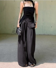 Teem Store（チームストア）の「【3点セット】【チョーカー付き】キャミソール＋ワイドスラックス上下セット（セットアップ）」