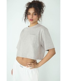 ALEXIA STAM | Logo Patch Cropped Tee/ロゴパッチ ポケットT(Tシャツ/カットソー)