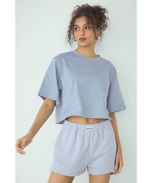 ALEXIA STAM | Logo Patch Cropped Tee/ロゴパッチ ポケットT(Tシャツ/カットソー)
