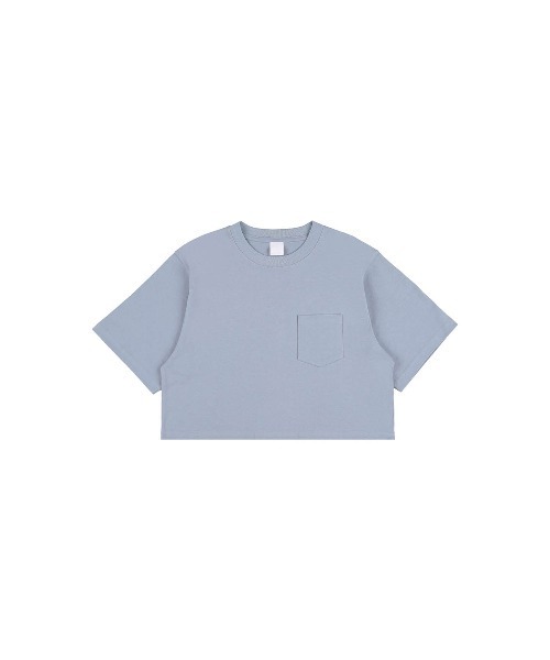 ALEXIA STAM（アリシアスタン）の「Logo Patch Cropped Tee/ロゴパッチ ポケットT（Tシャツ/カットソー・レディース・ブルー/ホワイト/グレー/イエロー・S/M）」の9枚目の写真