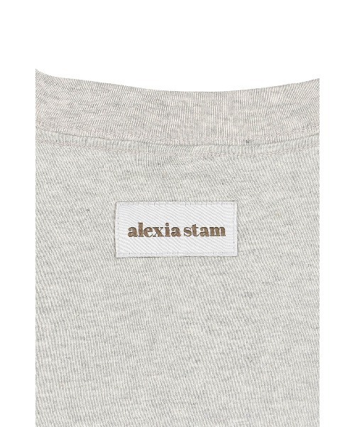 ALEXIA STAM（アリシアスタン）の「Logo Patch Cropped Tee/ロゴパッチ ポケットT（Tシャツ/カットソー・レディース・ブルー/ホワイト/グレー/イエロー・S/M）」の6枚目の写真