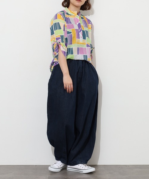 KILKI（キルキー）の「kilki　ドローイングミックスプリントブラウス 半端袖（シャツ/ブラウス・レディース・ピンク系その他/グリーン系その他・ONESIZE）」の13枚目の写真
