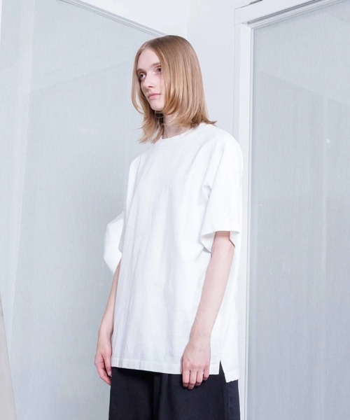 VOAAOV(ヴォアーブ)の「【VOAAOV】HEAVY JERSEY GARMENT DYE Oversize T-Shirt(Tシャツ/カットソー・メンズ・ブラック/チャコールグレー/ホワイト・2/1)」の5枚目の写真