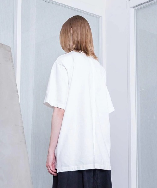 VOAAOV(ヴォアーブ)の「【VOAAOV】HEAVY JERSEY GARMENT DYE Oversize T-Shirt(Tシャツ/カットソー・メンズ・ブラック/チャコールグレー/ホワイト・2/1)」の6枚目の写真