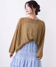 MICA&DEAL | ハイゲージボートネックルーズニットプルオーバー(ニット/セーター)