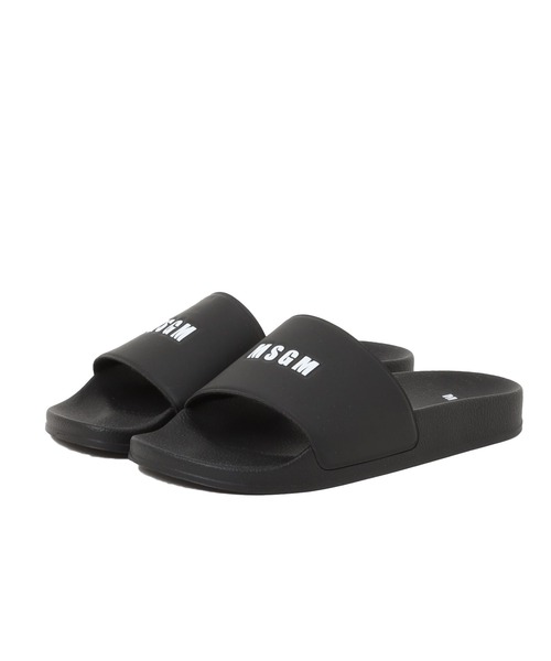 MSGM(エムエスジーエム)の「アイコニックロゴ シャワーサンダル(サンダル・メンズ・ブラック・40/41/42/43)」の1枚目の写真