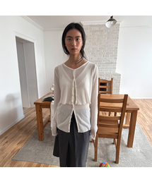 TWIN LAYER KNIT TOP (ivory)