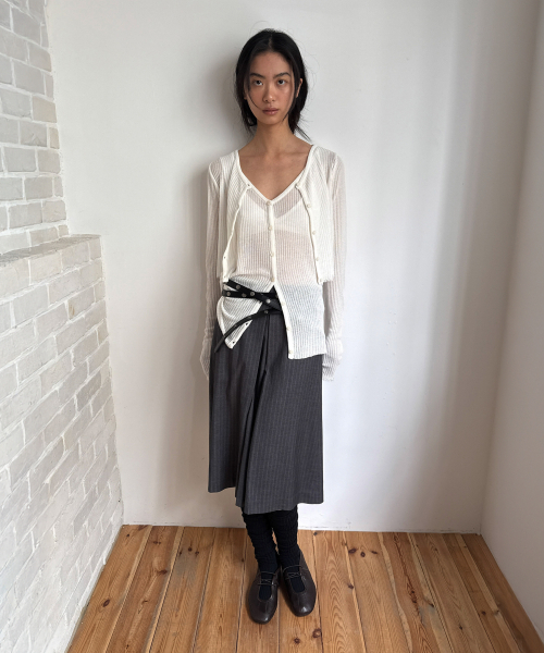 DIAGONAL(ダイアゴナル)の「TWIN LAYER KNIT TOP (ivory)(カーディガン/ボレロ・レディース・その他・FREE)」の3枚目の写真