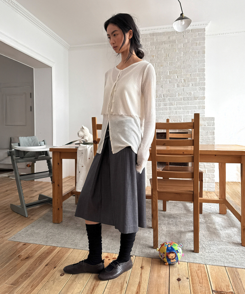 DIAGONAL(ダイアゴナル)の「TWIN LAYER KNIT TOP (ivory)(カーディガン/ボレロ・レディース・その他・FREE)」の5枚目の写真