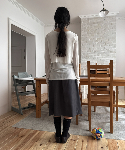 DIAGONAL(ダイアゴナル)の「TWIN LAYER KNIT TOP (ivory)(カーディガン/ボレロ・レディース・その他・FREE)」の6枚目の写真