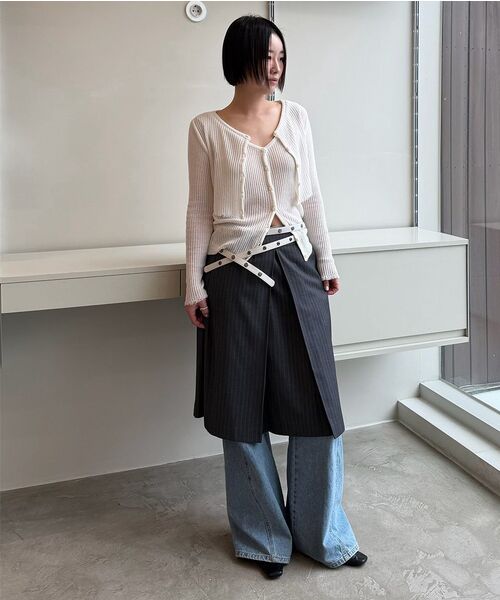 DIAGONAL(ダイアゴナル)の「TWIN LAYER KNIT TOP (ivory)(カーディガン/ボレロ・レディース・その他・FREE)」の7枚目の写真