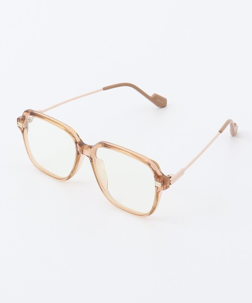 NOLLEY’S（ノーリーズ）の「【MAQWEL/マクウェル】スクエアフレームグラス（メガネ・レディース・ベージュ/ブラック・FREE）」の3枚目の写真