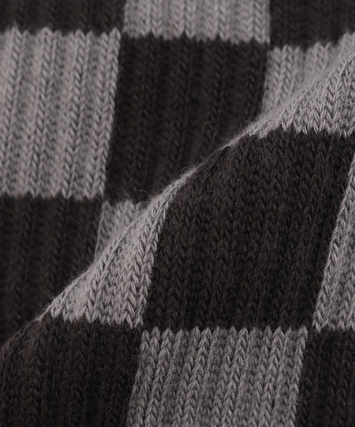 JOURNAL STANDARD relume（ジャーナルスタンダード　レリューム）の「チェッカーフラッグ ソックス（ソックス/靴下・メンズ・イエロー/パープル/ブラックミックス/サックスブルー/ブラック/ライトグレー・FREE）」の11枚目の写真