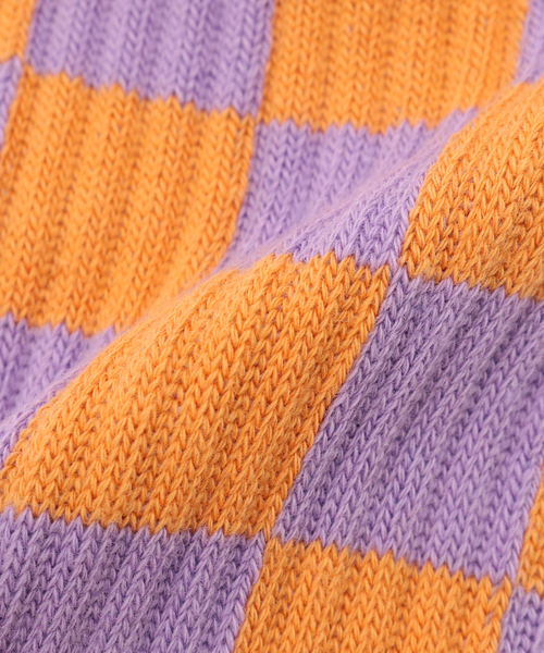 JOURNAL STANDARD relume（ジャーナルスタンダード　レリューム）の「チェッカーフラッグ ソックス（ソックス/靴下・メンズ・イエロー/パープル/ブラックミックス/サックスブルー/ブラック/ライトグレー・FREE）」の14枚目の写真