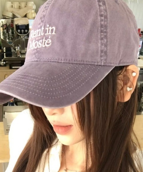 Vipoa（ヴィポア）の「casual　embroidery　cap（キャップ・レディース・アイボリー/ブラック/グレー/ピンク/パープル/ネイビー・FREE）」の13枚目の写真