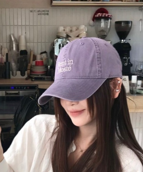 Vipoa（ヴィポア）の「casual　embroidery　cap（キャップ・レディース・アイボリー/ブラック/グレー/ピンク/パープル/ネイビー・FREE）」の12枚目の写真