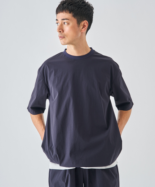 EDIFICE(エディフィス)の「【EDIFICE ALL-DAY SETUPシリーズ】2点セット プルオーバー Tシャツ&ショーツ(シャツ/ブラウス・メンズ・ネイビー/ブラック/カーキ・SMALL/MEDIUM/LARGE)」の15枚目の写真
