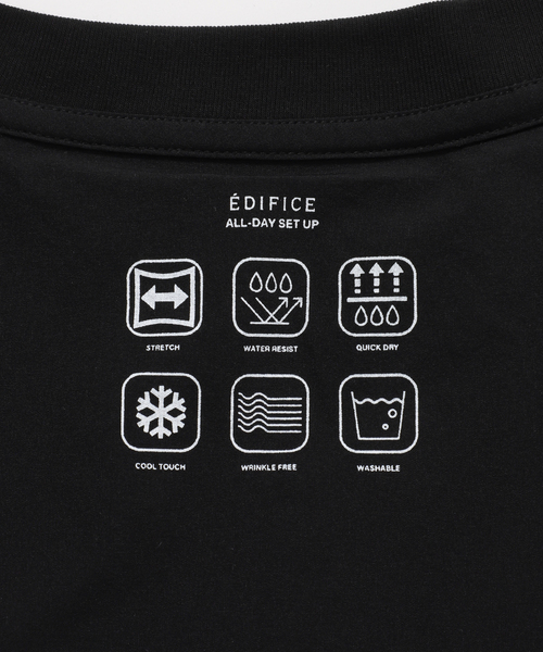 EDIFICE（エディフィス）の「【EDIFICE ALL-DAY SETUPシリーズ】2点セット プルオーバー Tシャツ&ショーツ（シャツ/ブラウス・メンズ・ネイビー/ブラック/カーキ・SMALL/MEDIUM/LARGE）」の4枚目の写真
