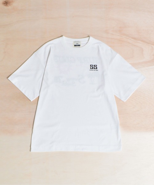 Sunny Smith(サニースミス)の「【SUNNY SMITH】SURF CLUB 両面刺繍Tシャツ(Tシャツ/カットソー・メンズ・ホワイト/スミクロ/アッシュグレー・MEDIUM/LARGE)」の4枚目の写真