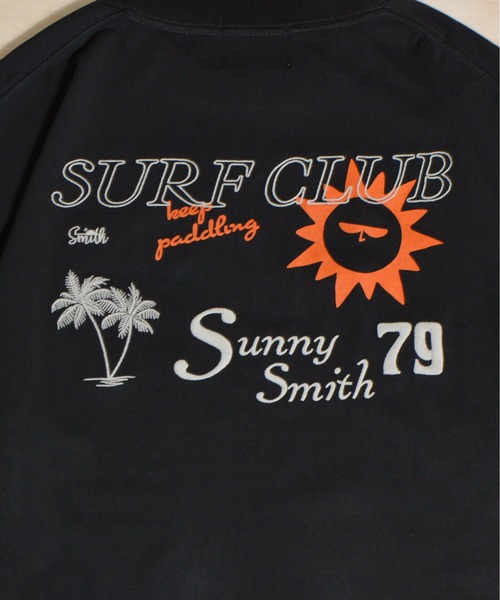 Sunny Smith(サニースミス)の「【SUNNY SMITH】SURF CLUB 両面刺繍Tシャツ(Tシャツ/カットソー・メンズ・ホワイト/スミクロ/アッシュグレー・MEDIUM/LARGE)」の9枚目の写真