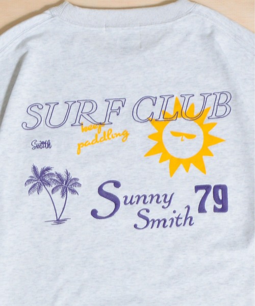 Sunny Smith(サニースミス)の「【SUNNY SMITH】SURF CLUB 両面刺繍Tシャツ(Tシャツ/カットソー・メンズ・ホワイト/スミクロ/アッシュグレー・MEDIUM/LARGE)」の12枚目の写真