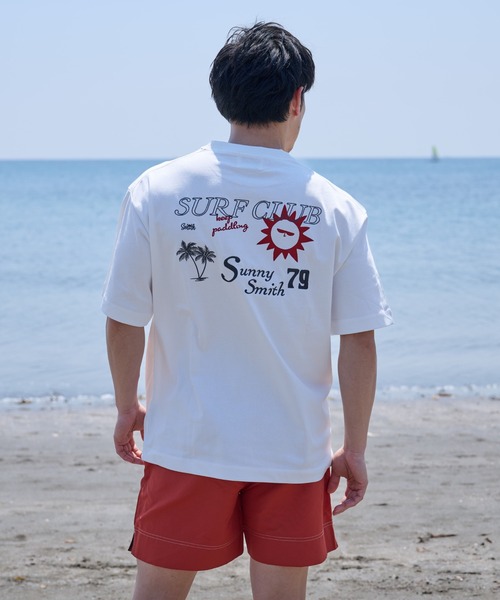 Sunny Smith(サニースミス)の「【SUNNY SMITH】SURF CLUB 両面刺繍Tシャツ(Tシャツ/カットソー・メンズ・ホワイト/スミクロ/アッシュグレー・MEDIUM/LARGE)」の16枚目の写真