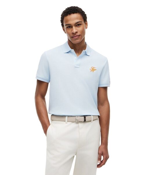 TOMMY HILFIGER（トミーヒルフィガー）の「AF TH SCRIPT REG POLO（ポロシャツ・メンズ・グリーン/ホワイト/オレンジ/マルチ/ブルー・MEDIUM/LARGE/X-LARGE/SMALL）」の4枚目の写真