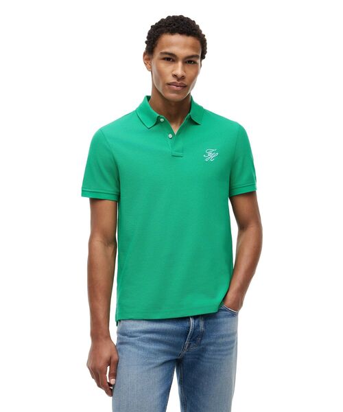 TOMMY HILFIGER（トミーヒルフィガー）の「AF TH SCRIPT REG POLO（ポロシャツ・メンズ・グリーン/ホワイト/オレンジ/マルチ/ブルー・MEDIUM/LARGE/X-LARGE/SMALL）」の3枚目の写真