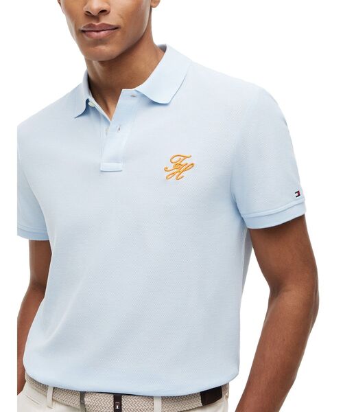 TOMMY HILFIGER（トミーヒルフィガー）の「AF TH SCRIPT REG POLO（ポロシャツ・メンズ・グリーン/ホワイト/オレンジ/マルチ/ブルー・MEDIUM/LARGE/X-LARGE/SMALL）」の14枚目の写真